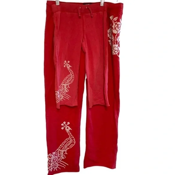 Vtg Y2K RARE lucky brand mommy & me matching embroidered sweatpants 4y M